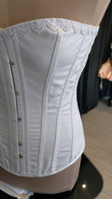 Load and play video in Gallery viewer, SALE - WHITE SATIN CORSET