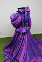 Load image into Gallery viewer, SOLD  Purple taffeta Victorian ripple jacket and skirt concours costume