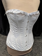 Load image into Gallery viewer, SALE - WHITE SATIN CORSET