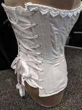 Load image into Gallery viewer, SALE - WHITE SATIN CORSET