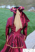 Load image into Gallery viewer, SALE Burgundy and Gold Military inspired