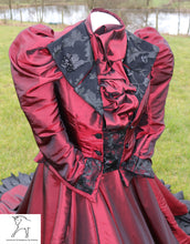 Load image into Gallery viewer, SOLD- Burgundy ripple jacket concours outfit