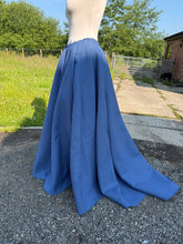 Load image into Gallery viewer, Blue check heavy skirt.
