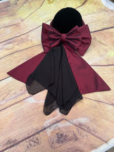 Load image into Gallery viewer, Burgundy taffeta  on an elasticated band.
