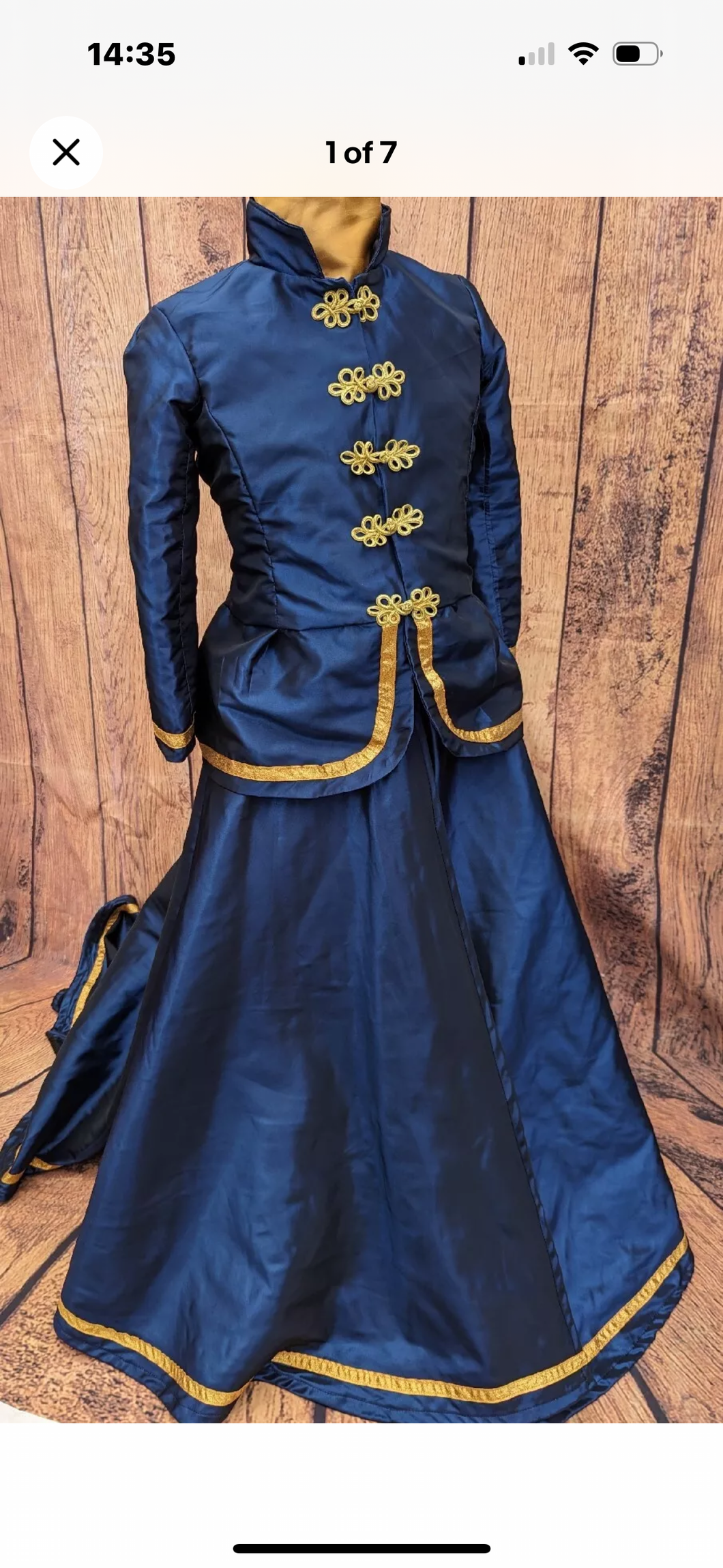 Sale - Navy and gold children’s outfit.