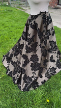 Load and play video in Gallery viewer, Black and gold jacquard skirt
