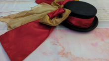 Load and play video in Gallery viewer, Red and gold hat band and bow
