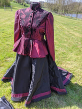 Load image into Gallery viewer, Light burgundy with black skirt concours d&#39;elegance costume
