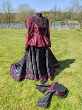 Load image into Gallery viewer, Light burgundy with black skirt concours d&#39;elegance costume
