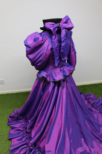 SOLD  Purple taffeta Victorian ripple jacket and skirt concours costume