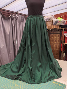 Green taffeta adult / horse skirt