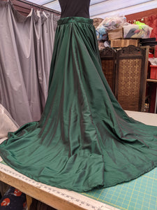Green taffeta adult / horse skirt