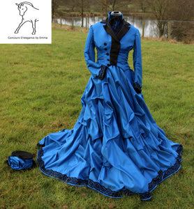 SOLD -Royal blue taffeta outfit