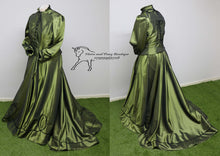 Load image into Gallery viewer, SOLD PENDING MEASUREMENTS =SALE - Green taffeta concours costume

