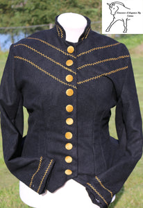 SALE -Black and mustard concours costume